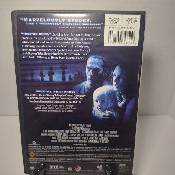 Poltergeist (DVD, 1982) 25th Anniversary Edition Horror Steven Spielberg VG - Picture 3 of 4